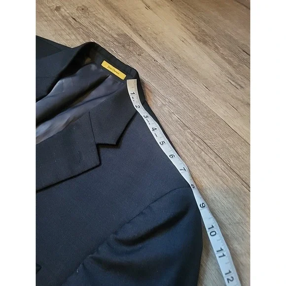 Hickey‎ Freeman Men's Suit Size 46S Black 98% Wool - Picture 6 of 9